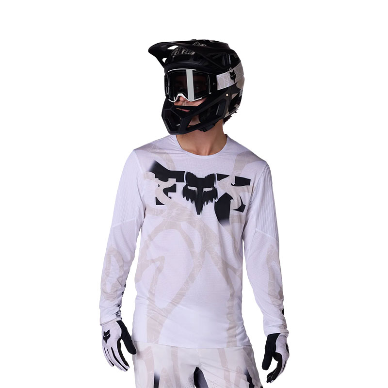 KOLESARSKA MAJICA Z DOLGIMI ROKAVI FOX FLEXAIR DIFFUSE-White-S